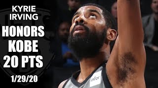 Kyrie Irving honors Kobe in emotional return for Nets vs Pistons  201920 NBA Highlights [upl. by Lashonde]