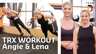 TRX Workout mit Angelique Kerber und Lena Gercke  Trainingshelden [upl. by Adnarom578]