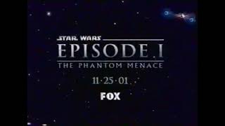 Fox Star Wars Episode I promo commercial 11 16 2001 [upl. by Aloisius]