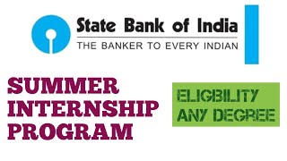 SBI సమ్మర్ ఇంటర్న్ షిప్ ప్రోగ్రాం  SBI Summer internship program  Alljobsstation  bank jobs [upl. by Yelkao56]