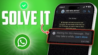 How to Resolve WhatsApp Waiting for this Message on iPhone [upl. by Knowles932]