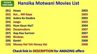 Hansika Motwani Movies List [upl. by Iosep]