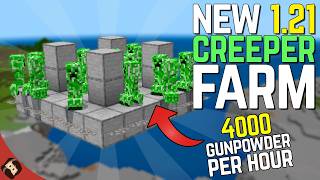 NEW 121 Creeper Farm  Minecraft Bedrock Tutorial [upl. by Macegan]