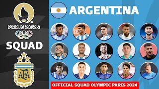 ARGENTINA OFFICIAL SQUADS PARIS OLYMPICS 2024  OLYMPICS GAMES PARIS 2024  FOOTBALL MEN [upl. by Yrrej]