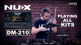 NUX DM210 electronic drumkit sound module playing all kits demo [upl. by Aihsotan]