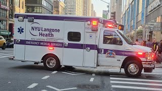 NYU Langone Health EMS Responding On 6th Ave In Midtown Manhattan New York City [upl. by Mitchiner]