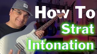 How To Set Intonation On A Stratocaster [upl. by Cyrano]