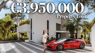 Inside a €3950000 New Modern House with a rooftop in Marbella Golden Mile La Carolina [upl. by Catherina]