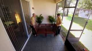 DIY Patio Project Laying Outdoor Deck Tiles – IKEA Home Tour [upl. by Domash]