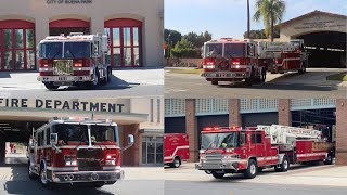 Tiller Fire Trucks responding compilation [upl. by Eillib]