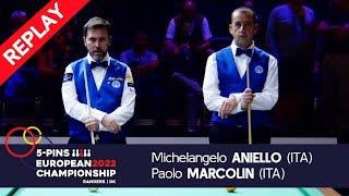 5Pin European Championship Randers 2022 SemiFinal Aniello ITA vs Marcolin ITA [upl. by Razec]