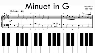 Minuet in G by Georg Bohm I Piano Trinity Grade 2 I Syllabus 20212023 [upl. by Wickham]