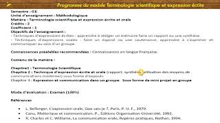 MI  Spécialité MI 1èr année Terminologie scientifique et expression écrite  Langues étrangères 1 [upl. by Llednil540]