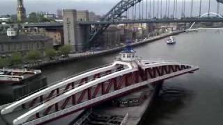 Newcastle Swing Bridge opening [upl. by Llahsram]