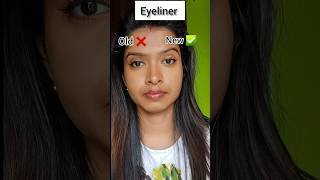 Old vs New EyeLiner technique।Which do you prefer ⁉️ makeuptutorial viralvideo theriaamin [upl. by Repinuj509]