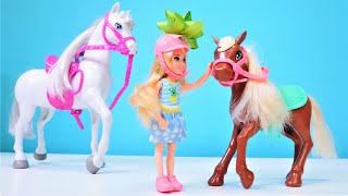 Puppenvideo mit Barbie  Chelsea hat Geburtstag  Ein Tag auf dem Reiterhof [upl. by Ethan]