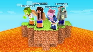 Minecraft SKYBLOCK But LAVA Rises Every Minute wLDShadowLady SmallishBeans Dangthatsalongname [upl. by Adnawyt101]