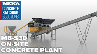 MEKA MBS30 OnSite Type Concrete Plant Animation [upl. by Submuloc]