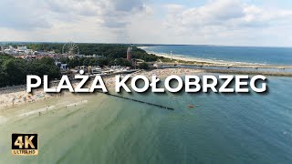 Plaża Kołobrzeg  Plaża w Kołobrzegu z drona  Lato  LECE W MIASTO™ 4k [upl. by Ybok]