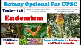 Endemism II Causes of Endemism II Types of Endemism II Examples of Endemism II Botany optional [upl. by Taub]