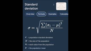 Standard deviations formula shorts [upl. by Noteloc401]