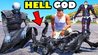 Franklin Trying To Revive HELL GOD To Fight HELL LORD In GTA 5  SHINCHAN and CHOP [upl. by Ardnasirhc]