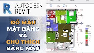 Cách Đổ Màu Mặt Bằng Và Chú Thích Bảng Màu Trong Phần Mềm Revit [upl. by Laine35]