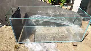 aquarium box overflow optic clear 120x50x50 kaca 12mm [upl. by Yanarp]