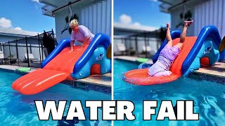 Slip Slide and FAIL  Funniest Water Fails Video [upl. by Watt]