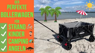 Top Bollerwagen Bericht Camping Strand Angeln Sport Freizeitpark Boßeltour Vatertag 150L bis 120 kg [upl. by Greer541]