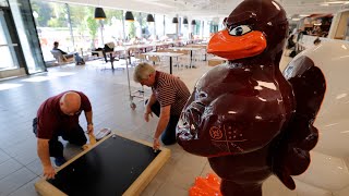 New quotPapa Birdquot statue exemplifies Quillen family legacy at Virginia Tech [upl. by Grobe253]