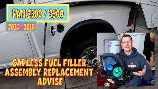 🚗 Replace Capless Fuel Filler on RAM 25003500 2013  2018 Without Removing the Bed ⚙️ [upl. by Kreda]