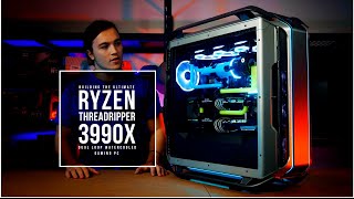 Building the ULTIMATE Ryzen Threadripper 3990X Dual Loop Watercooled Gaming PC [upl. by Sandie796]