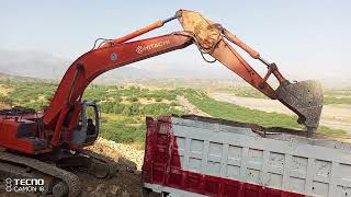 hitachi excavator working in draban project loading 45 ton dumper [upl. by Trautman877]