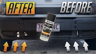 Permanent Plastic Bumper Restoration With Duplicolor Bumper Paint Review [upl. by Ahsea606]