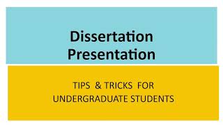 TIPS amp TRICKS FOR DISSERTATION PRESENTATION AND VIVAVERY USEFULTAMIL [upl. by Netram]