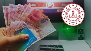 MEB BURSLULUK PARASI NASIL ÇEKİLİR  ATM DEN BURSLULUK PARASI ÇEKME [upl. by Strep]