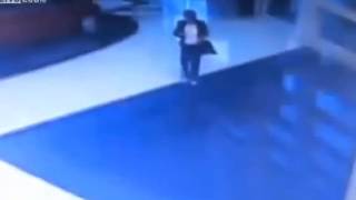 Woman on phone falls into pool in Ukraine [upl. by Marquis]