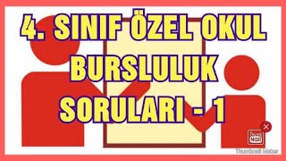 4SINIF BURSLULUK SINAV SORULARI  1 4SINIF BURSLULUK SINAVINA HAZIRLIK [upl. by Slaughter]