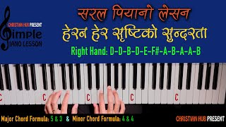 Nepali Piano Lesson Herana Hera Shristy Ko Sundarta Nepali Christian Song [upl. by Timothy]