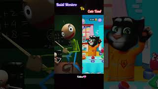 Who will win Baldi Monterro vs Talking Tom2 🤣😀👍 talkingtom baldi music meme animation shorts [upl. by Krystin881]