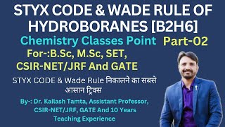 WADE RULE amp STYX CODE OF HYDROBORANE B2H5  INORGANIC CHEMISTRY  CHEMISTRY CLASSES POINT [upl. by Willa]