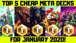 Top Hearthstone Cheaper Decks January 2020 [upl. by Narrat803]