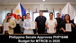 Philippine Senate Approves PHP164M Budget for MTRCB in 2025 [upl. by Trixi350]