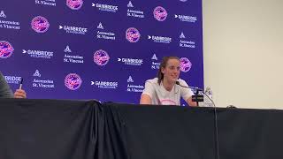 Indiana Fever press conference Caitlin Clark after win vs Dallas Wings and rookie points record [upl. by Elocan]