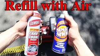 How to Refill an Aerosol Spray Can Like Carb Cleaner WD40 etc [upl. by Madonia]