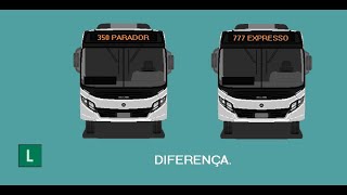 PTS  Simulador de transporte público Diferença entre ônibus parador ou expresso [upl. by Nelubez]