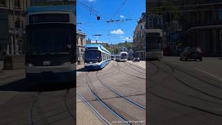 VBZ Cobra Trams beim Bahnhofplatz in Zürich [upl. by Emixam]