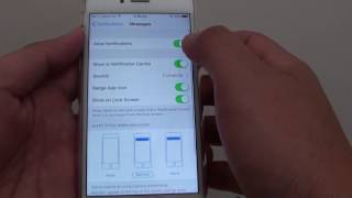 iPhone 7 How to Enable  Disable Text Messages Notification [upl. by Hayikaz]