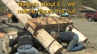 Hayrack boom installation at Camp 18 Logging Museum amp Restaurant [upl. by Aneeles749]